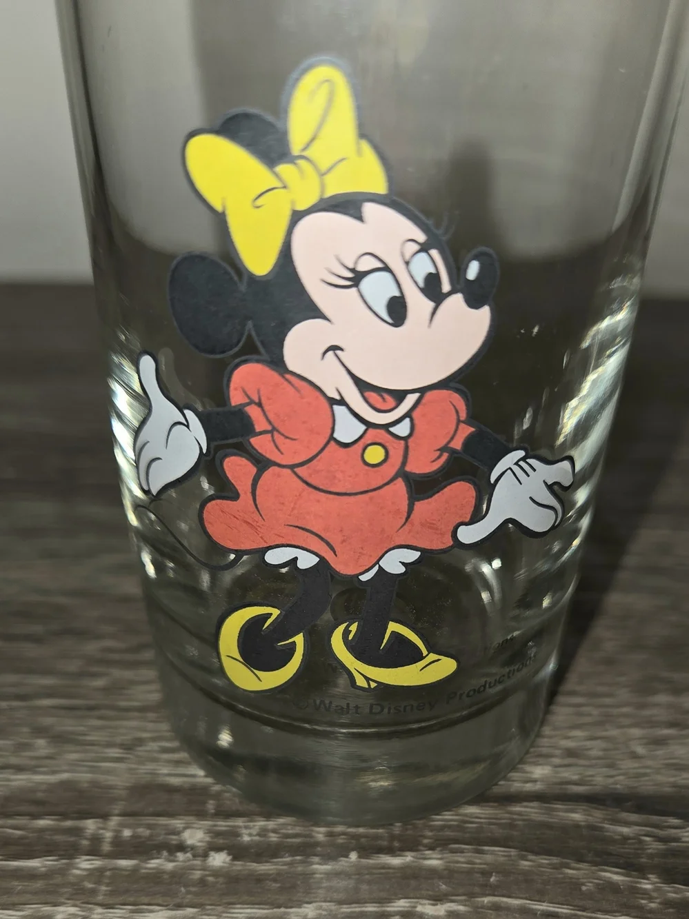Walt Disney Productions Vintage Minnie Small Juice Glass 4